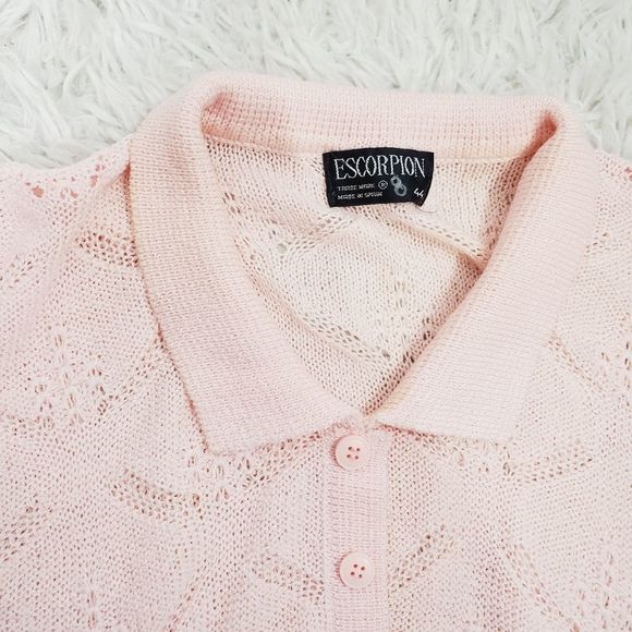 4x$25 Escorpion Baby Pink Knit  Vintage Bloise size 10 M - L - Picture 12 of 12